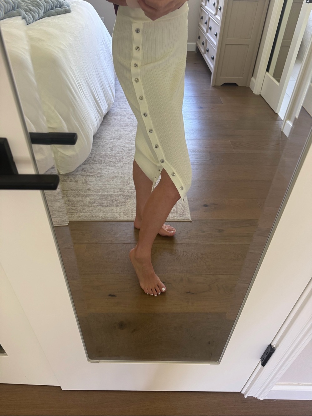 superdown Ribbed Button Skirt - Picture 2 of 4